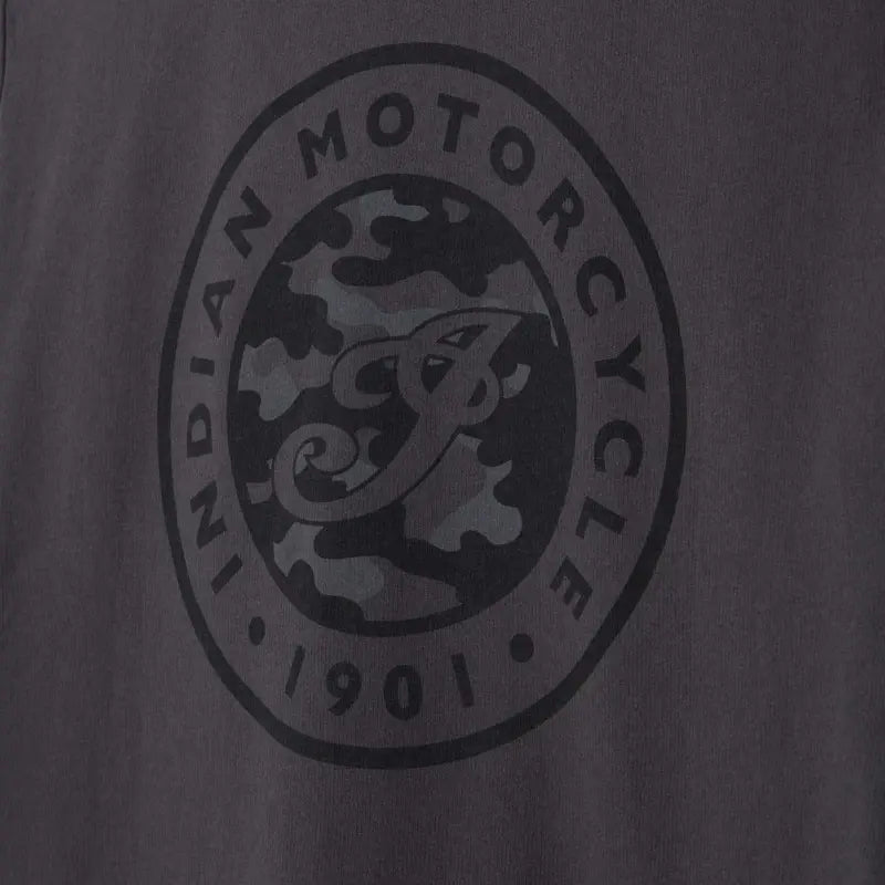 Men's Camo Circle I Script T-Shirt, Gray