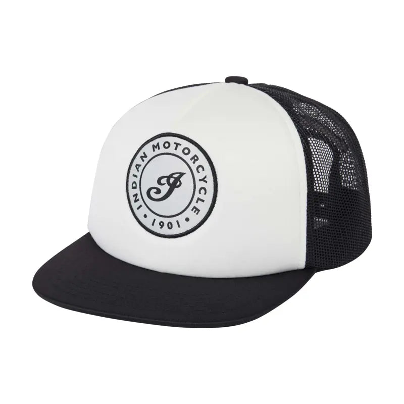 Black And White I Script Flat Peak Cap