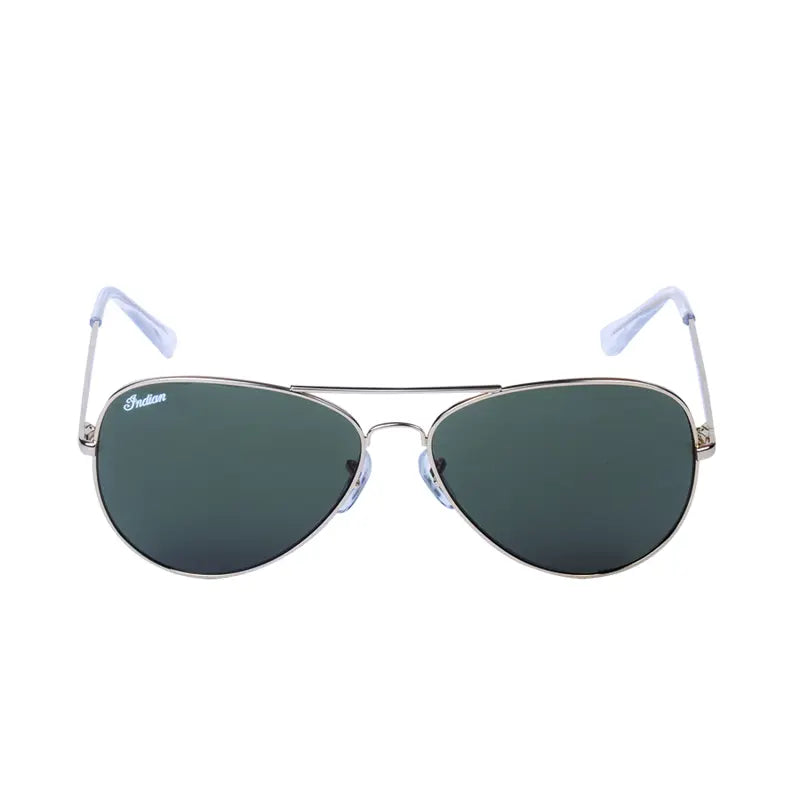 Aviator Sunglasses with Green Lens, Gold