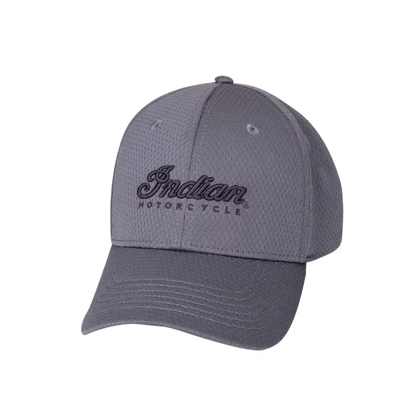 Performance Hat with Embroidered Script Logo, Gray