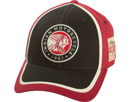 Circle Patch Hat, Red/Black