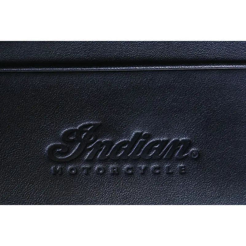 Leather Bi-Fold Wallet with Embossed Logo, Black